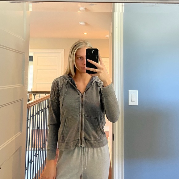 Dark Grey Lucky Brand Zip-Up! Worn Once, Excellent Quality! - Picture 1 of 3